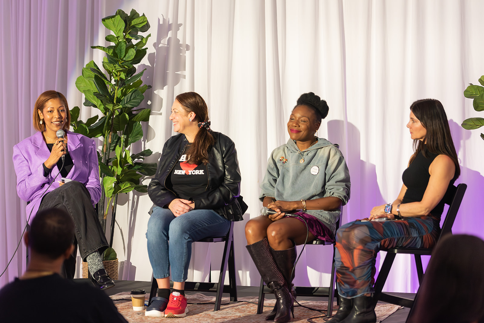 June Johnson speaking at panel event